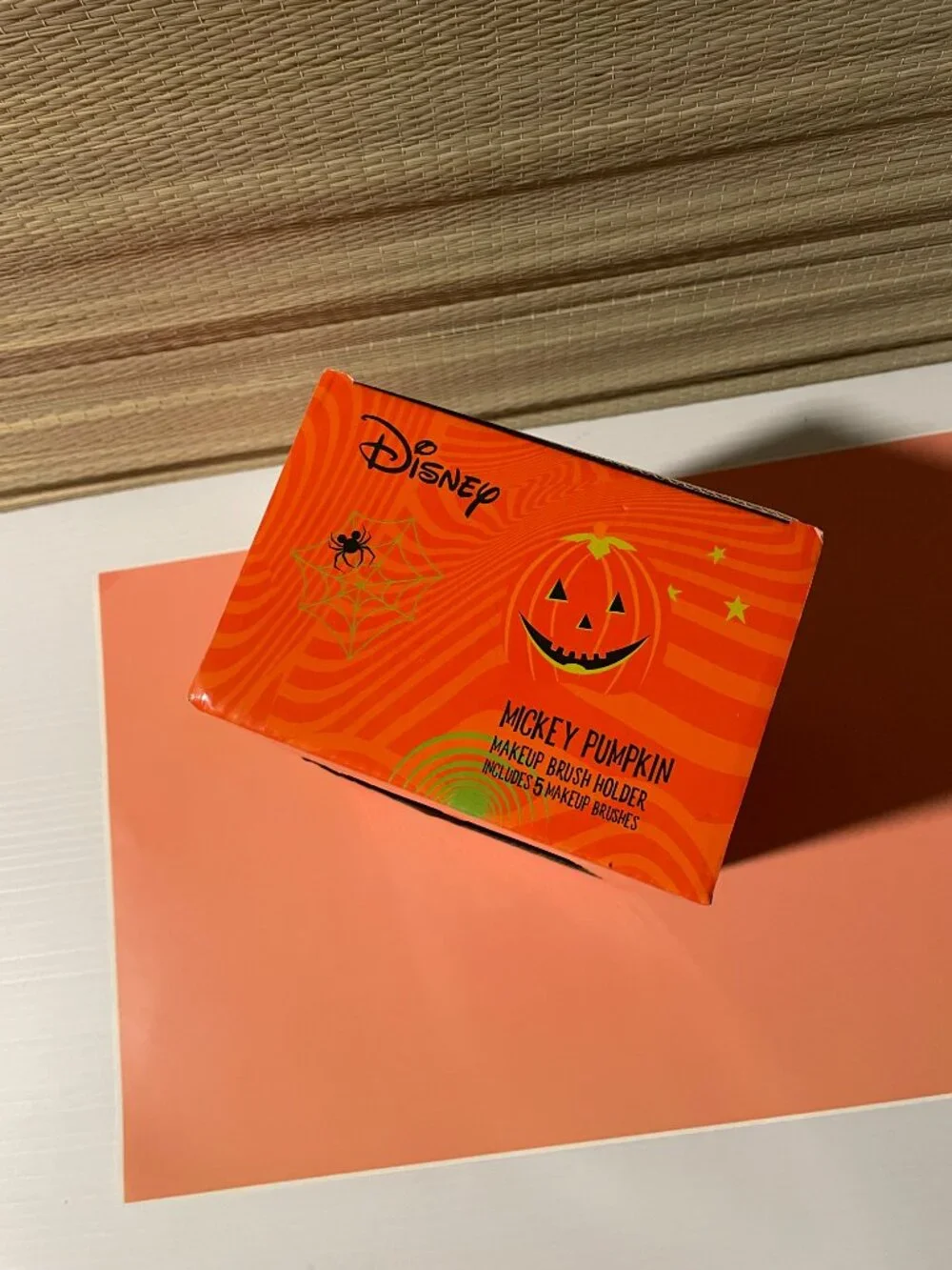 Mickey Pumpkin Makeup Brushes and Holder